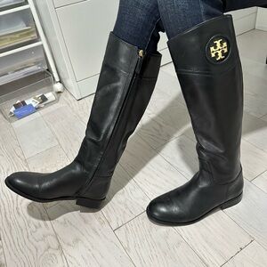 Tory Birch black leather boots